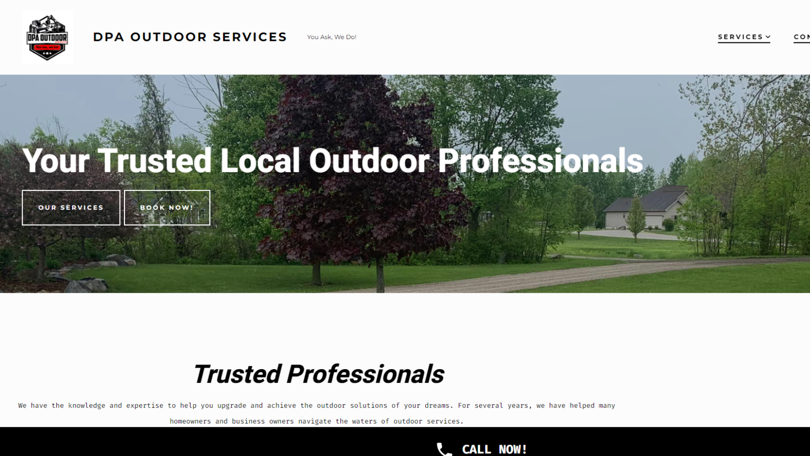 landscaper website design