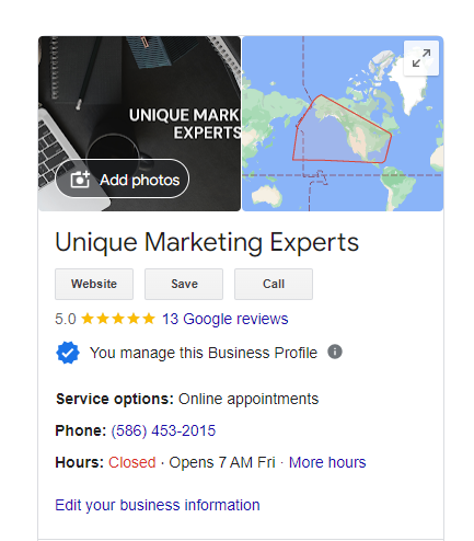 google home page setup for business